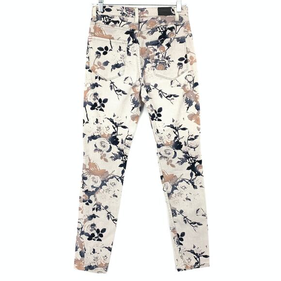 BDG High Rise Twig Ankle Jeans Womens Size 28 Muted Floral Watercolor Print - Picture 2 of 8